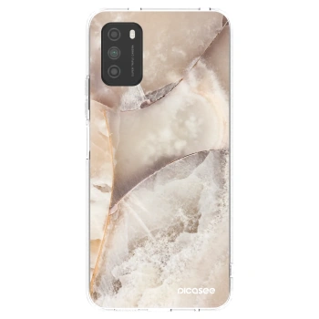 Picasee silikónový prehľadný obal pre Xiaomi Poco M3 - Cream marble