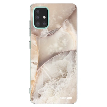 Picasee silikónový prehľadný obal pre Samsung Galaxy M31s - Cream marble