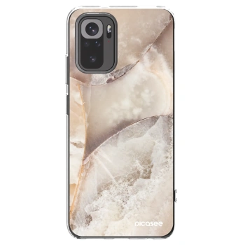 Picasee silikónový prehľadný obal pre Xiaomi Redmi Note 10 - Cream marble