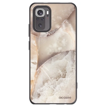 Picasee silikónový čierny obal pre Xiaomi Redmi Note 10 - Cream marble