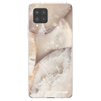Picasee silikónový prehľadný obal pre Samsung Galaxy A42 A426B - Cream marble