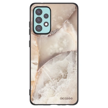 Picasee silikónový čierny obal pre Samsung Galaxy A72 A725F - Cream marble