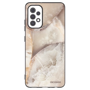Picasee silikónový čierny obal pre Samsung Galaxy A32 5G A326B - Cream marble