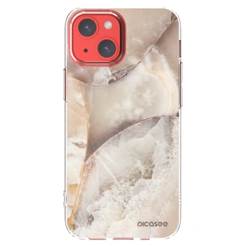 Picasee silikónový prehľadný obal pre Apple iPhone 13 mini - Cream marble