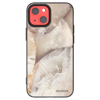 Picasee silikónový čierny obal pre Apple iPhone 13 mini - Cream marble