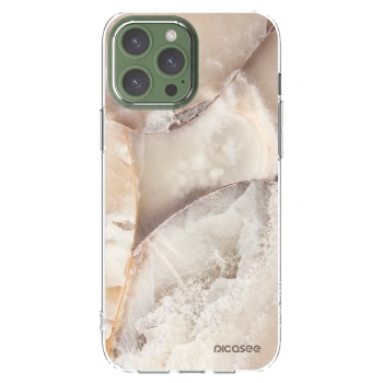 Picasee silikónový prehľadný obal pre Apple iPhone 13 Pro Max - Cream marble