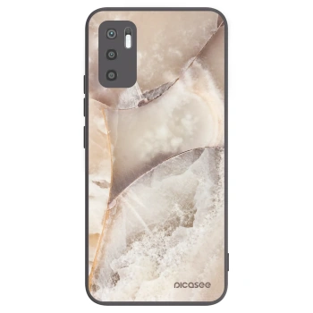 Picasee silikónový čierny obal pre Xiaomi Redmi Note 10 5G - Cream marble