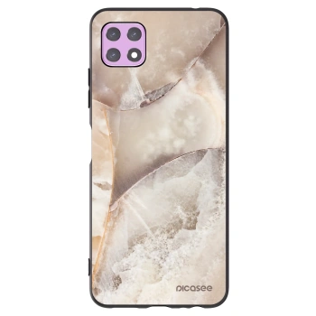 Picasee silikónový čierny obal pre Samsung Galaxy A22 A226B 5G - Cream marble