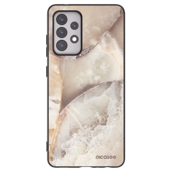 Picasee silikónový čierny obal pre Samsung Galaxy A52s 5G A528B - Cream marble