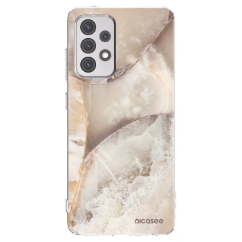 Picasee silikónový prehľadný obal pre Samsung Galaxy A52s 5G A528B - Cream marble