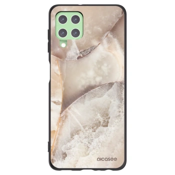 Picasee silikónový čierny obal pre Samsung Galaxy A22 A225F 4G - Cream marble