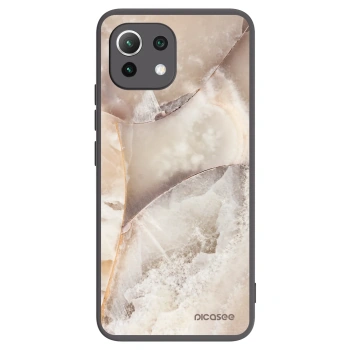 Picasee silikónový čierny obal pre Xiaomi 11 Lite 5G NE - Cream marble