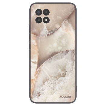 Picasee silikónový čierny obal pre Realme 8i - Cream marble