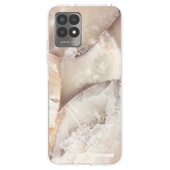Picasee silikónový prehľadný obal pre Realme 8i - Cream marble