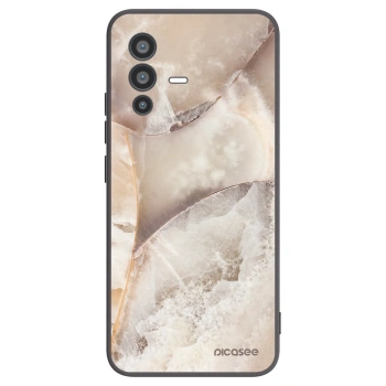 Picasee silikónový čierny obal pre Vivo V23 5G - Cream marble