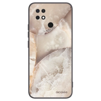 Picasee silikónový čierny obal pre Xiaomi Redmi 10C - Cream marble