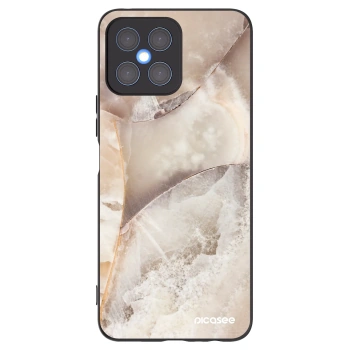 Picasee silikónový čierny obal pre Honor X8 4G - Cream marble