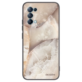 Picasee silikónový čierny obal pre OPPO Reno 5 5G - Cream marble
