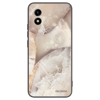 Picasee silikónový čierny obal pre Vivo Y01 - Cream marble