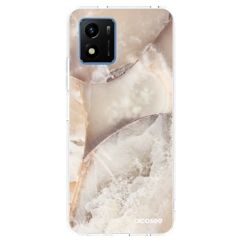 Picasee silikónový prehľadný obal pre Vivo Y01 - Cream marble