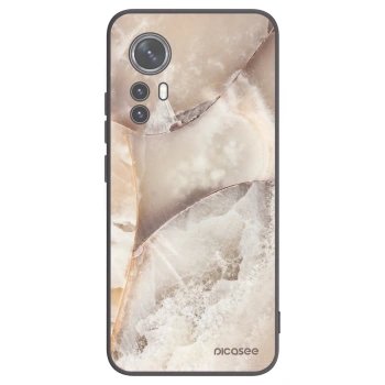 Picasee silikónový čierny obal pre Xiaomi 12X - Cream marble