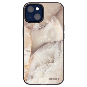 Picasee silikónový čierny obal pre Apple iPhone 14 - Cream marble