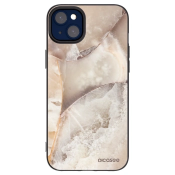 Picasee silikónový čierny obal pre Apple iPhone 14 Plus - Cream marble