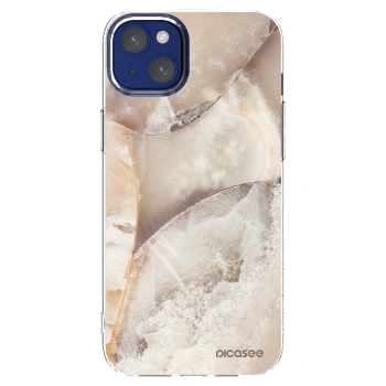 Picasee silikónový prehľadný obal pre Apple iPhone 14 Plus - Cream marble