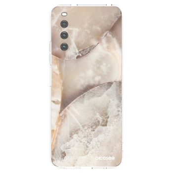 Picasee silikónový prehľadný obal pre Sony Xperia 10 IV 5G - Cream marble