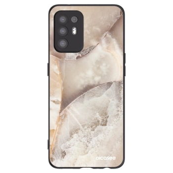 Picasee silikónový čierny obal pre OPPO A94 5G - Cream marble