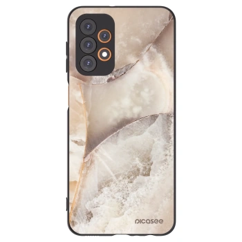 Picasee silikónový čierny obal pre Samsung Galaxy A23 A235F 4G - Cream marble