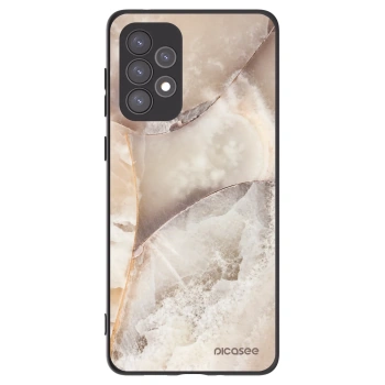 Picasee silikónový čierny obal pre Samsung Galaxy A73 5G - Cream marble