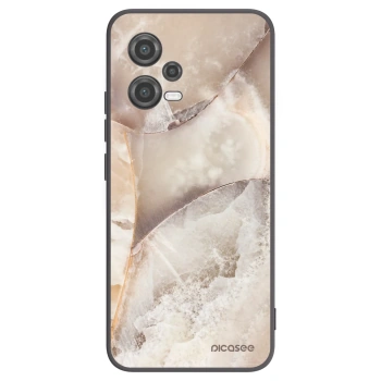 Picasee silikónový čierny obal pre Xiaomi Poco X5 - Cream marble