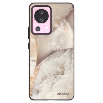 Picasee silikónový čierny obal pre Xiaomi 13 Lite - Cream marble