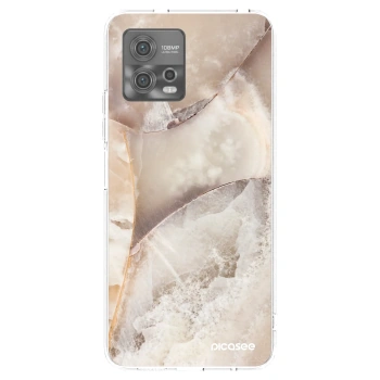 Picasee silikónový prehľadný obal pre Motorola Moto G72 - Cream marble