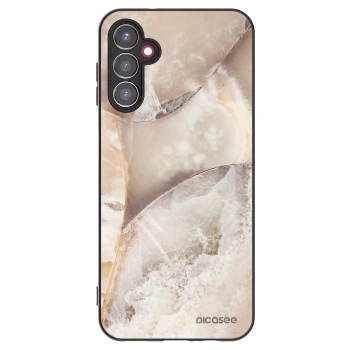 Picasee silikónový čierny obal pre Samsung Galaxy A14 5G A146P - Cream marble