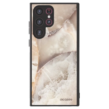 Picasee ULTIMATE CASE PowerShare pro Samsung Galaxy S22 Ultra 5G - Cream marble