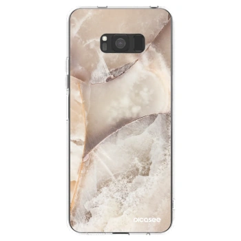 Picasee silikónový prehľadný obal pre Samsung Galaxy S8 G950F - Cream marble
