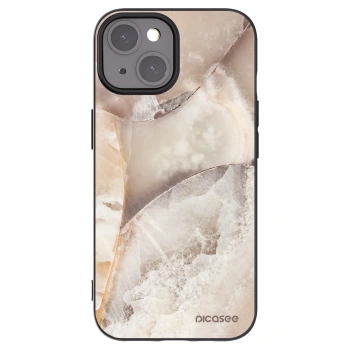 Picasee silikónový čierny obal pre Apple iPhone 15 - Cream marble