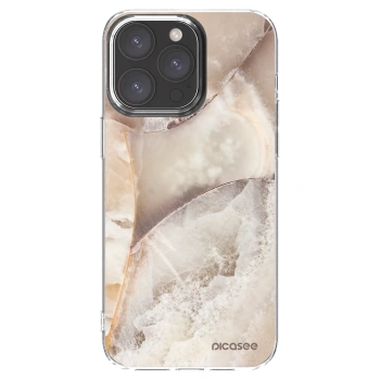 Picasee silikónový prehľadný obal pre Apple iPhone 15 Pro Max - Cream marble