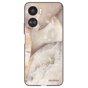 Picasee silikónový čierny obal pre Honor 90 Lite 5G - Cream marble