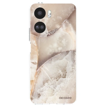 Picasee silikónový prehľadný obal pre Honor 90 Lite 5G - Cream marble