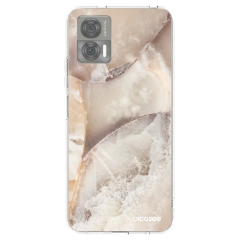 Picasee silikónový prehľadný obal pre Motorola Edge 30 Neo - Cream marble
