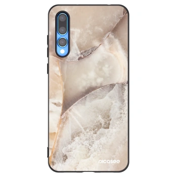 Picasee silikónový čierny obal pre Huawei P20 Pro - Cream marble