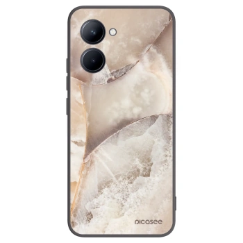 Picasee silikónový čierny obal pre Realme C33 (2023) - Cream marble