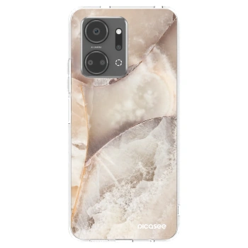 Picasee silikónový prehľadný obal pre Honor X7a - Cream marble