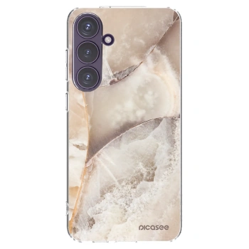 Picasee silikónový prehľadný obal pre Samsung Galaxy S24+ S926B 5G - Cream marble