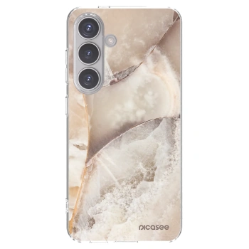 Picasee silikónový prehľadný obal pre Samsung Galaxy S24 S921B 5G - Cream marble