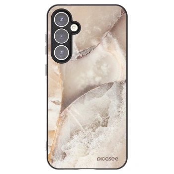 Picasee silikónový čierny obal pre Samsung Galaxy S23 FE S711B - Cream marble