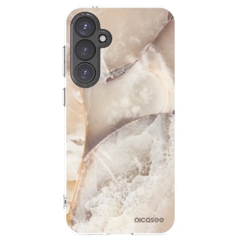 Picasee silikónový prehľadný obal pre Samsung Galaxy S23 FE S711B - Cream marble